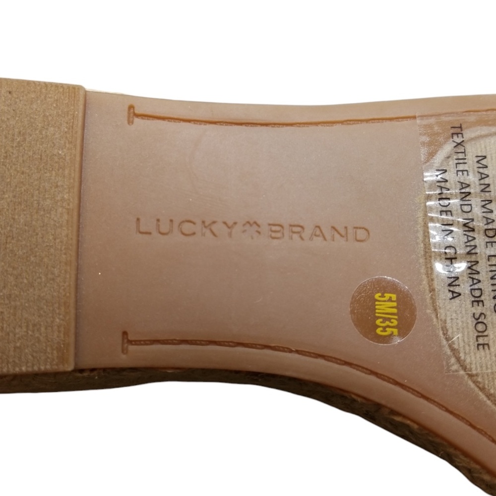 Lucky Brand Black Nasli Espadrille‎ Wedge Slingback Sandal Size 5M NEW - Picture 9 of 11